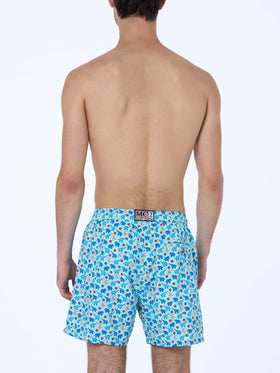 Man lightweight fabric swim-shorts Lighting Micro Fantasy with elephant print - MC2 Saint Barth