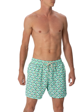 Man lightweight fabric swim-shorts Lighting Micro Fantasy with Panda print | PANDA SPECIAL EDITION - MC2 Saint Barth