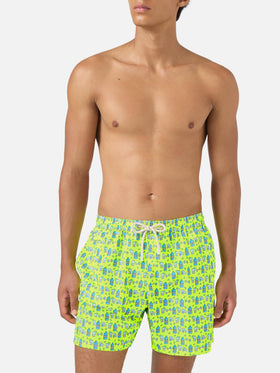 Lighting gin and gym print swim shorts