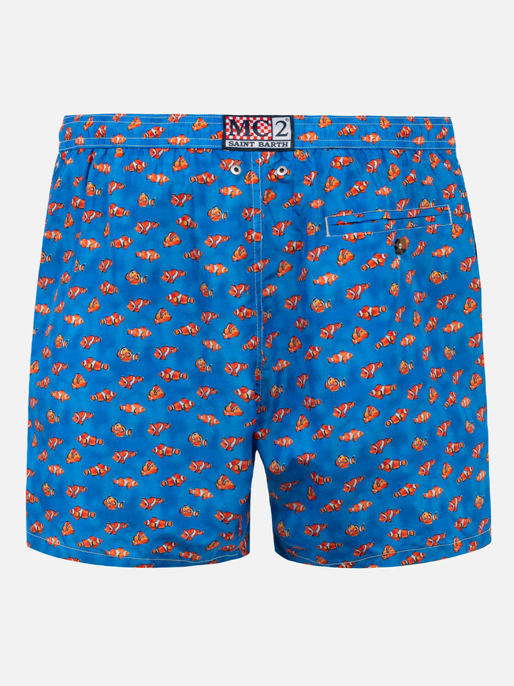 Man light fabric swim shorts with clownfish print - MC2 Saint Barth
