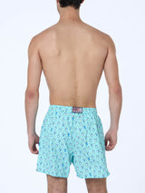 Badeshorts für Herren aus leichtem Stoff Lighting Micro Fantasy mit Pinguin-Print