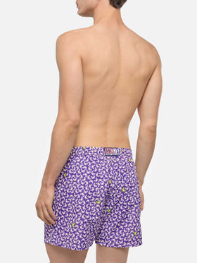 Man light fabric swim shorts with crabs print - MC2 Saint Barth