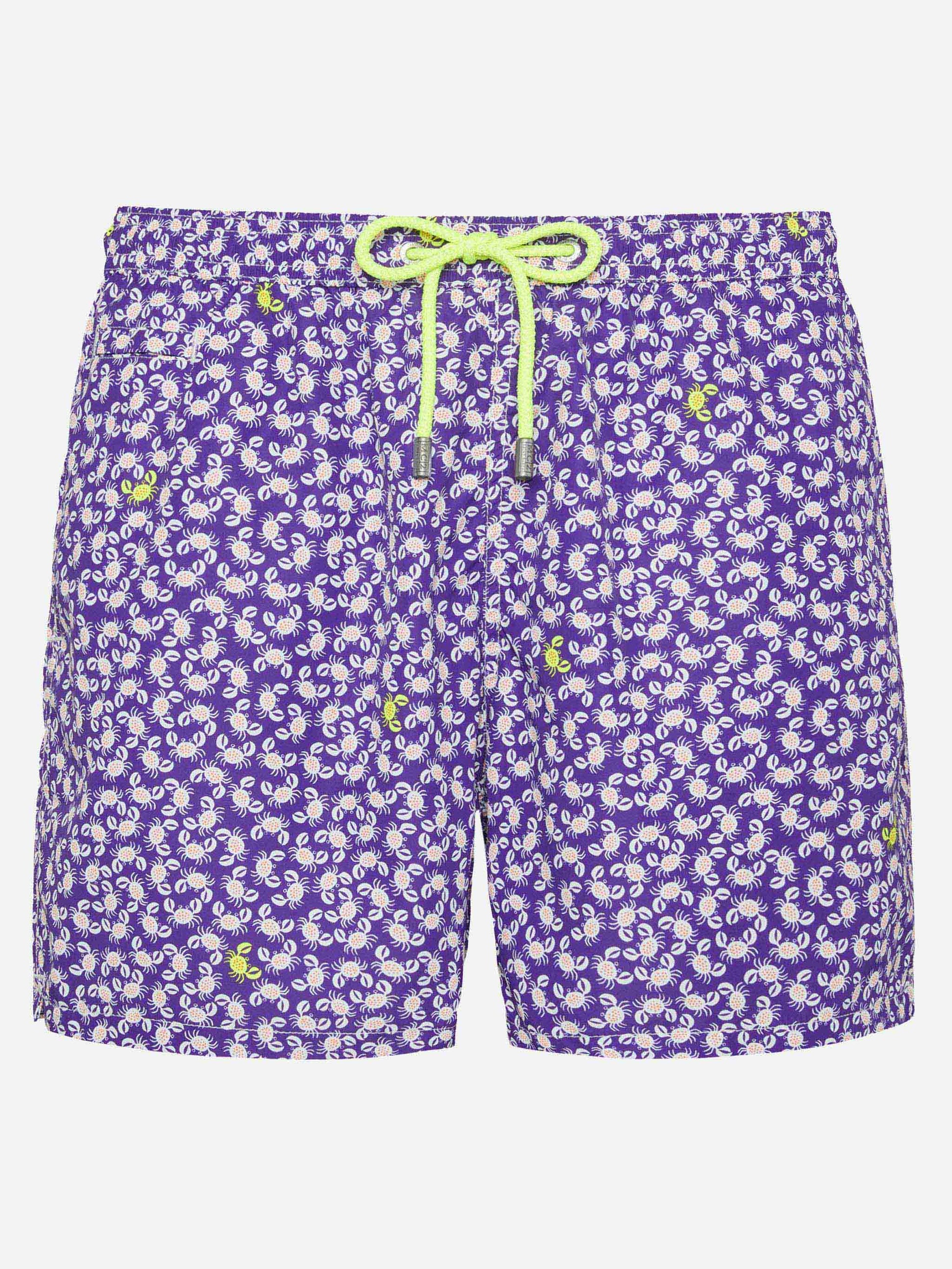 Man light fabric swim shorts with crabs print - MC2 Saint Barth