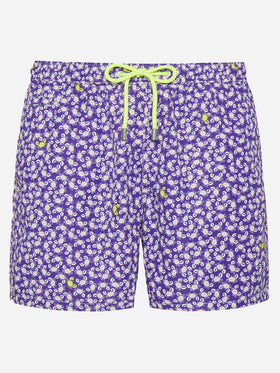 Man light fabric swim shorts with crabs print - MC2 Saint Barth