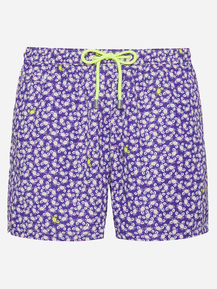 Man light fabric swim shorts with crabs print - MC2 Saint Barth