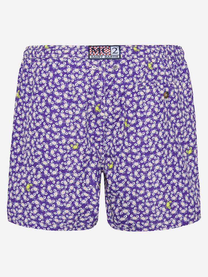 Man light fabric swim shorts with crabs print - MC2 Saint Barth
