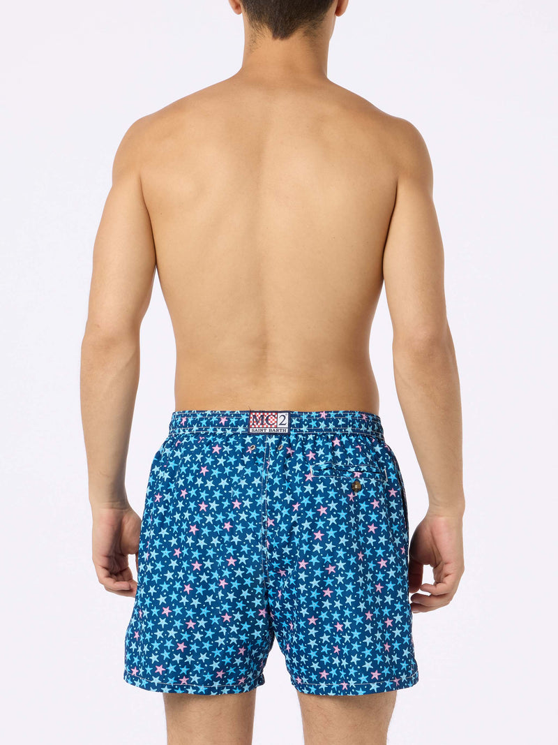 Herren-Badeshorts aus leichtem Stoff Lighting Micro Fantasy mit Seestern-Print