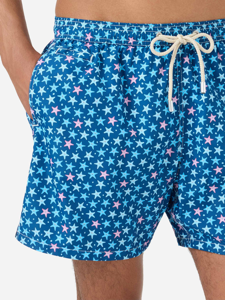 Lighting Micro Fantasy blue starfish print swim shorts