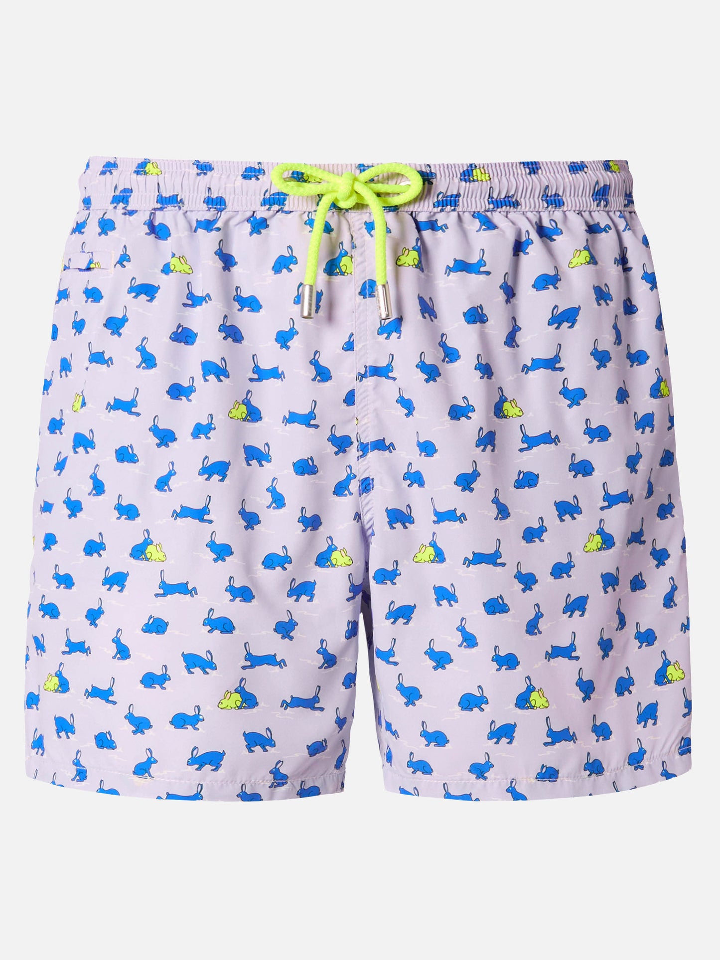 Lightweight fabric swim shorts Lighting with rabbit print