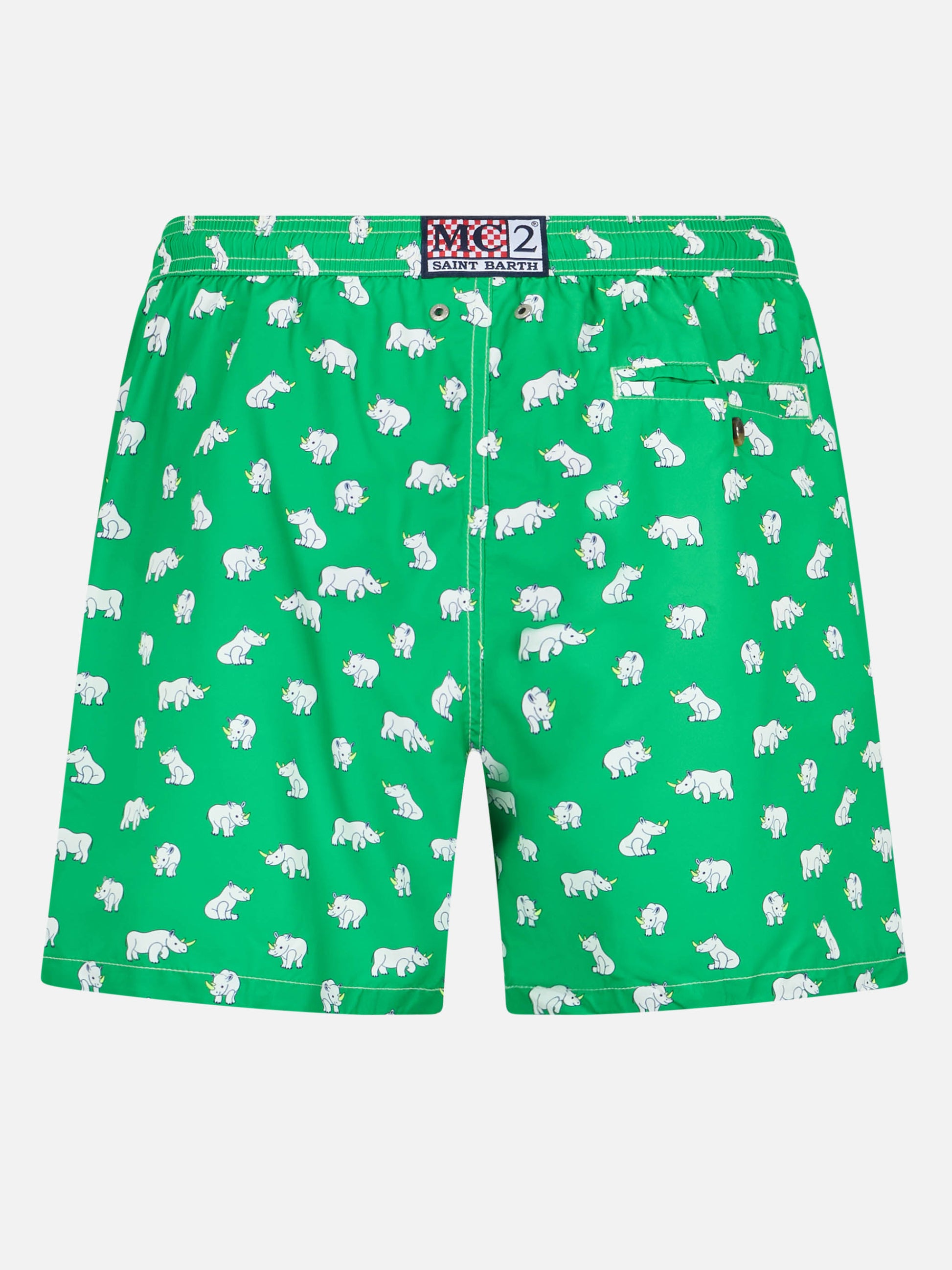 Man lightweight fabric swim-shorts Lighting Micro Fantasy with padel print - MC2 Saint Barth