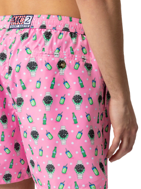 Lightweight fabric swim shorts Lighting with watch print - MC2 Saint Barth