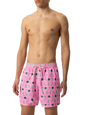Lightweight fabric swim shorts Lighting with watch print - MC2 Saint Barth