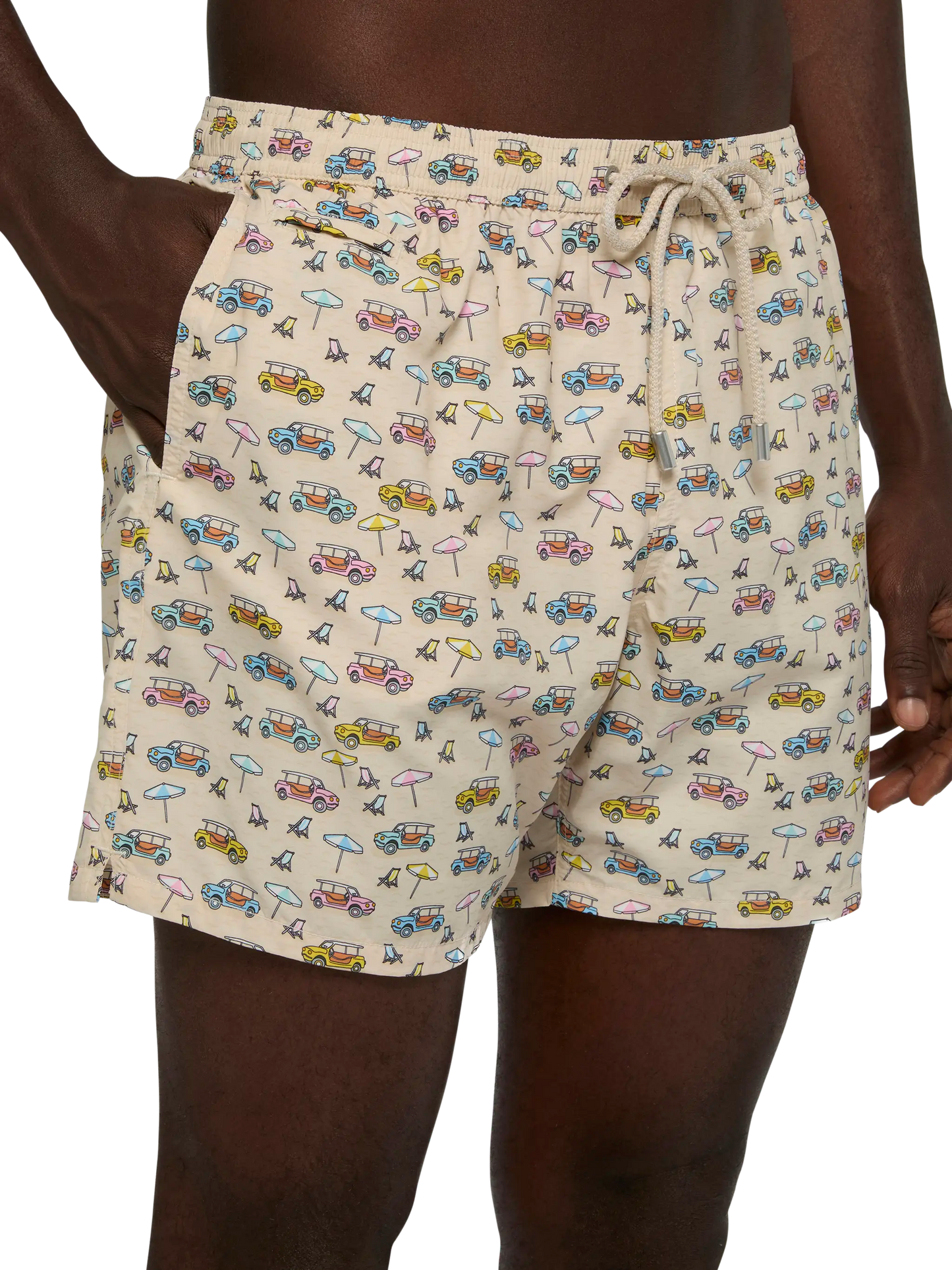 Lightweight fabric swim shorts Lighting with dune buggy print | FIAT SPECIAL EDITION - MC2 Saint Barth