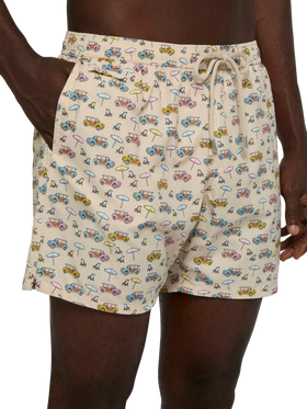 Lightweight fabric swim shorts Lighting with dune buggy print | FIAT SPECIAL EDITION - MC2 Saint Barth