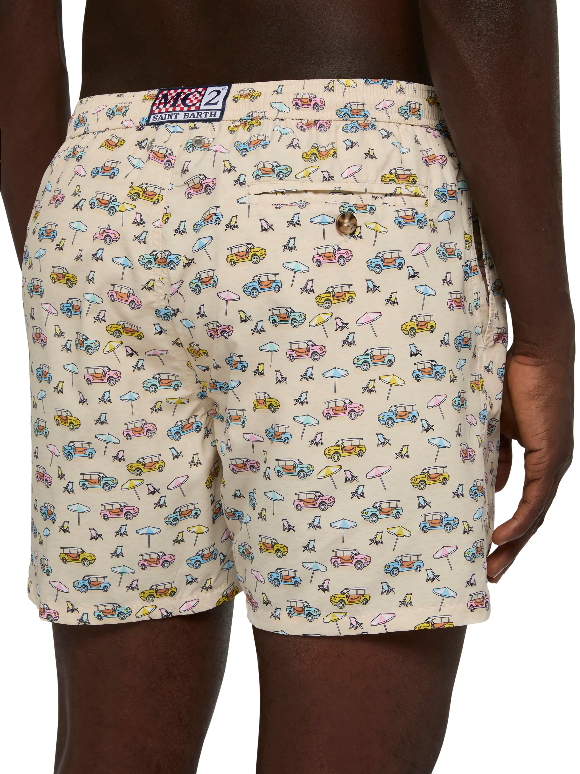 Lightweight fabric swim shorts Lighting with dune buggy print | FIAT SPECIAL EDITION - MC2 Saint Barth