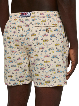 Lightweight fabric swim shorts Lighting with dune buggy print | FIAT SPECIAL EDITION - MC2 Saint Barth