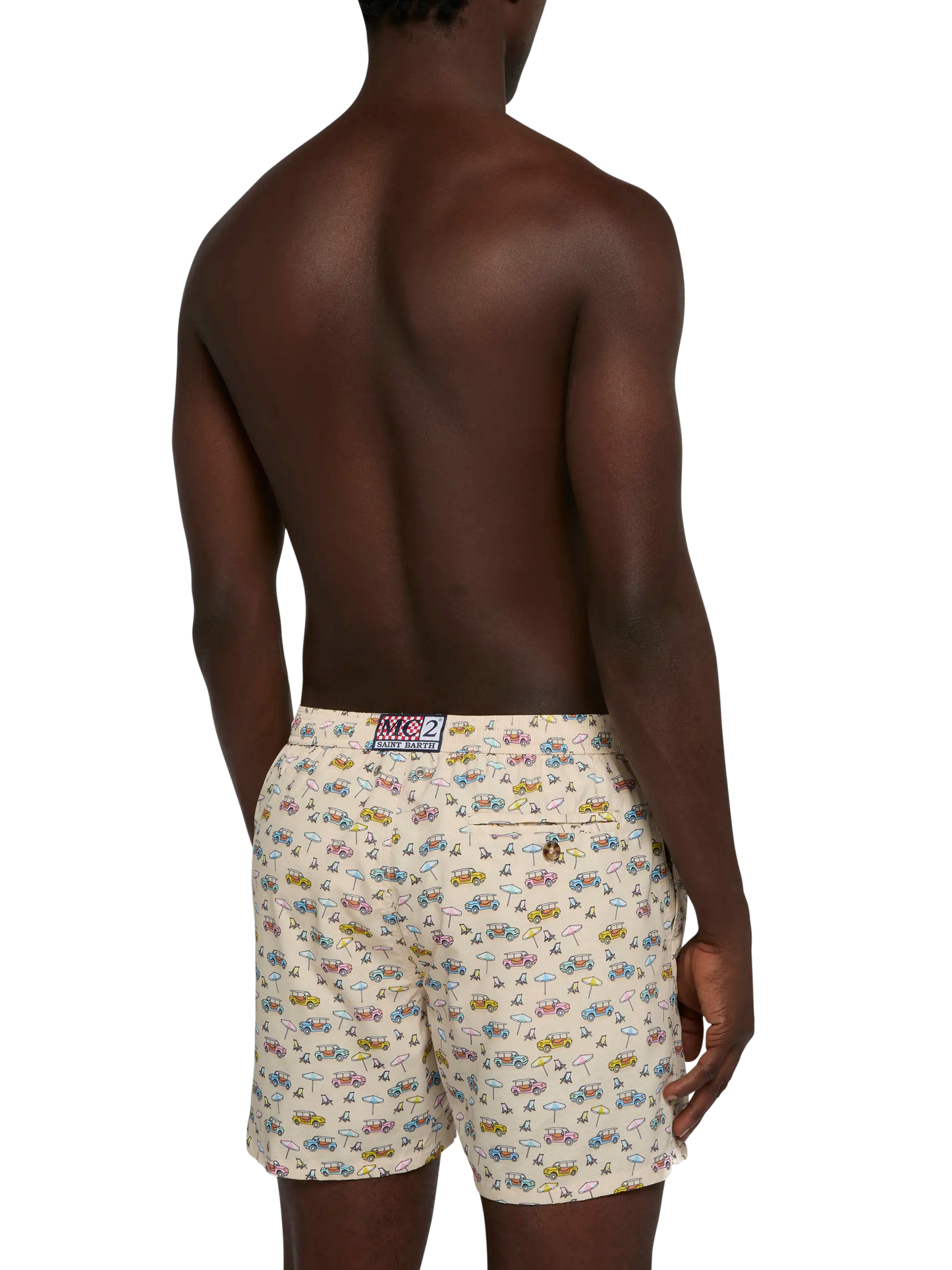 Lightweight fabric swim shorts Lighting with dune buggy print | FIAT SPECIAL EDITION - MC2 Saint Barth