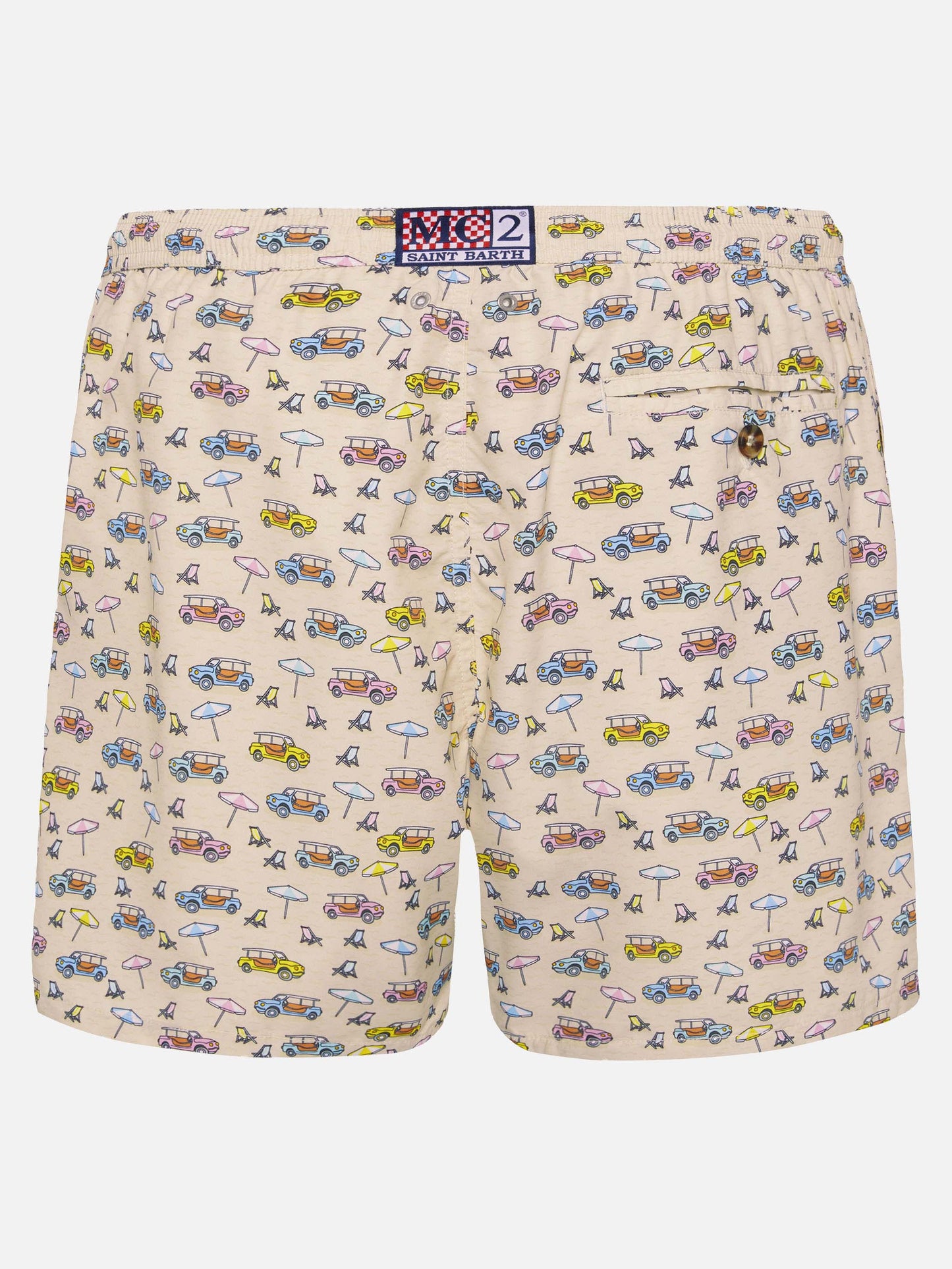 Lightweight fabric swim shorts Lighting with dune buggy print | FIAT SPECIAL EDITION - MC2 Saint Barth