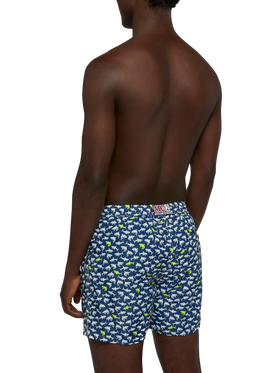 Lightweight fabric swim shorts Lighting with shark print - MC2 Saint Barth