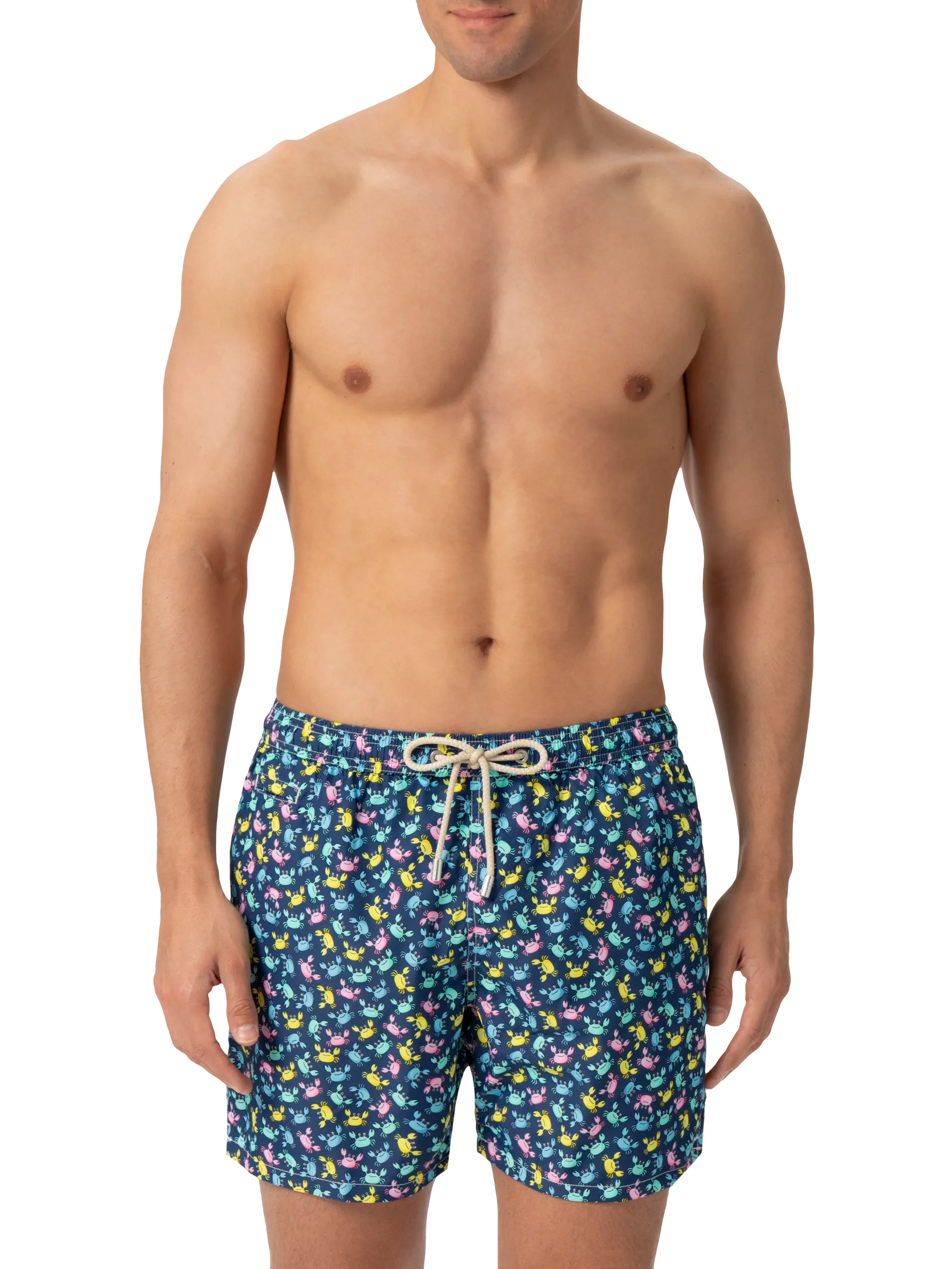 Lightweight fabric swim shorts Lighting with crabs print - MC2 Saint Barth