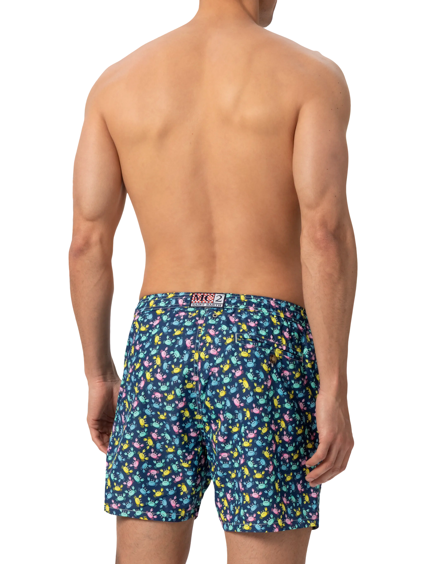 Lightweight fabric swim shorts Lighting with crabs print - MC2 Saint Barth