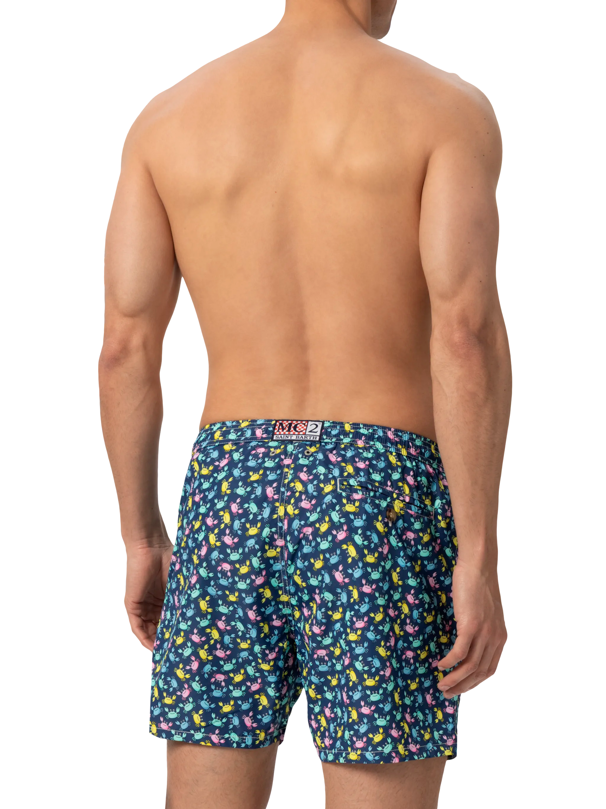 Lightweight fabric swim shorts Lighting with crabs print - MC2 Saint Barth