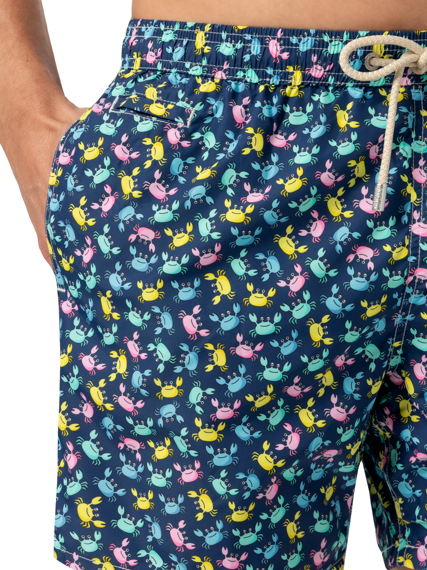 Lightweight fabric swim shorts Lighting with crabs print - MC2 Saint Barth