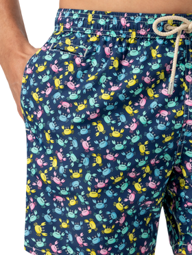 Lightweight fabric swim shorts Lighting with crabs print - MC2 Saint Barth