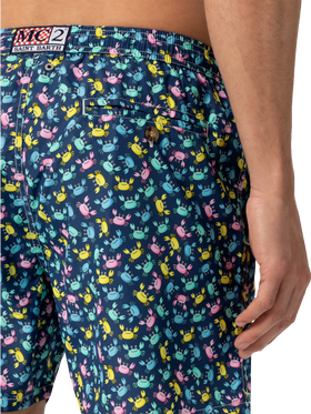 Lightweight fabric swim shorts Lighting with crabs print - MC2 Saint Barth