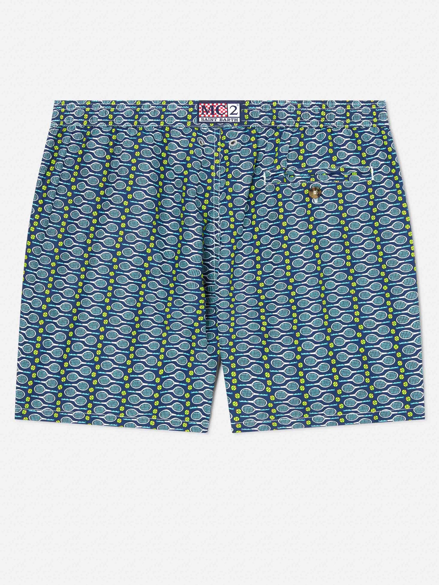 Lighting Micro Fantasy swim shorts with tennis print