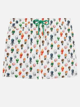 Badeshorts aus leichtem Stoff Lighting mit Minecraft-Print | MINECRAFT® SPECIAL EDITION 