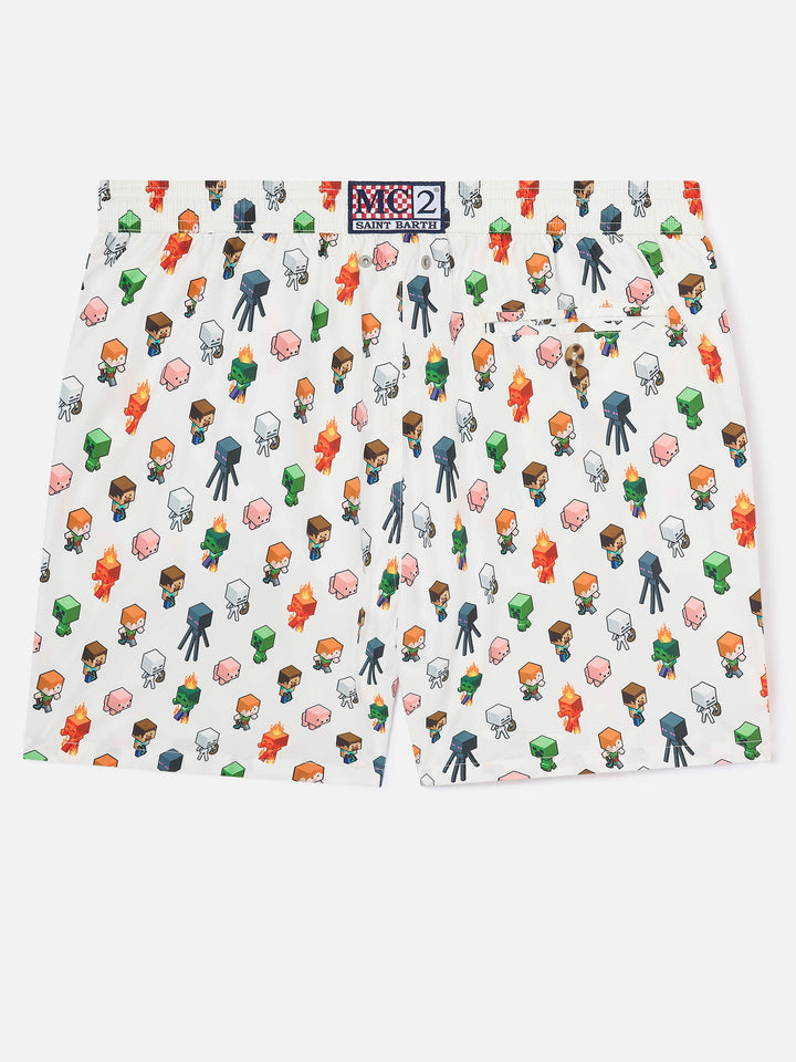 Badeshorts aus leichtem Stoff Lighting mit Minecraft-Print | MINECRAFT® SPECIAL EDITION 