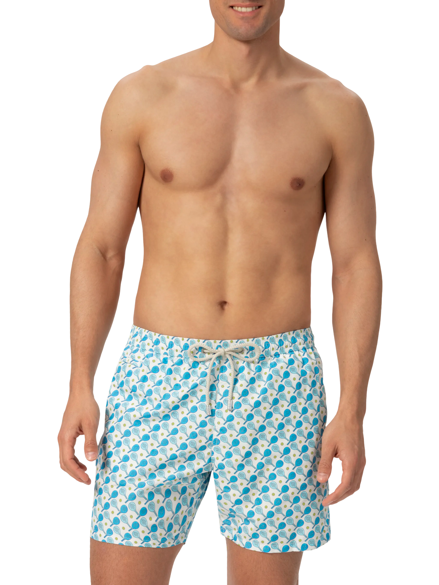 Lightweight fabric swim shorts Lighting with padel print - MC2 Saint Barth