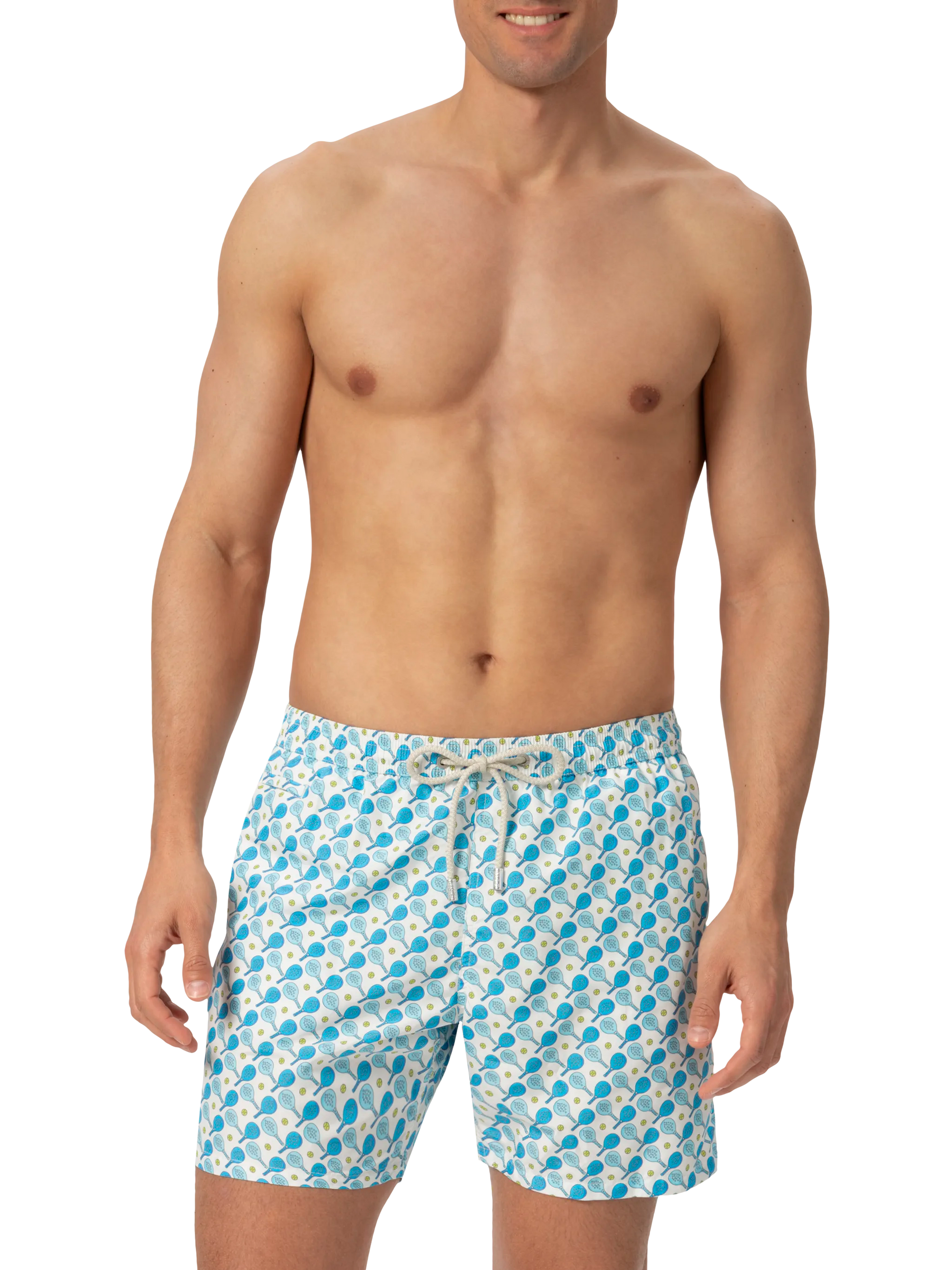 Lightweight fabric swim shorts Lighting with padel print - MC2 Saint Barth