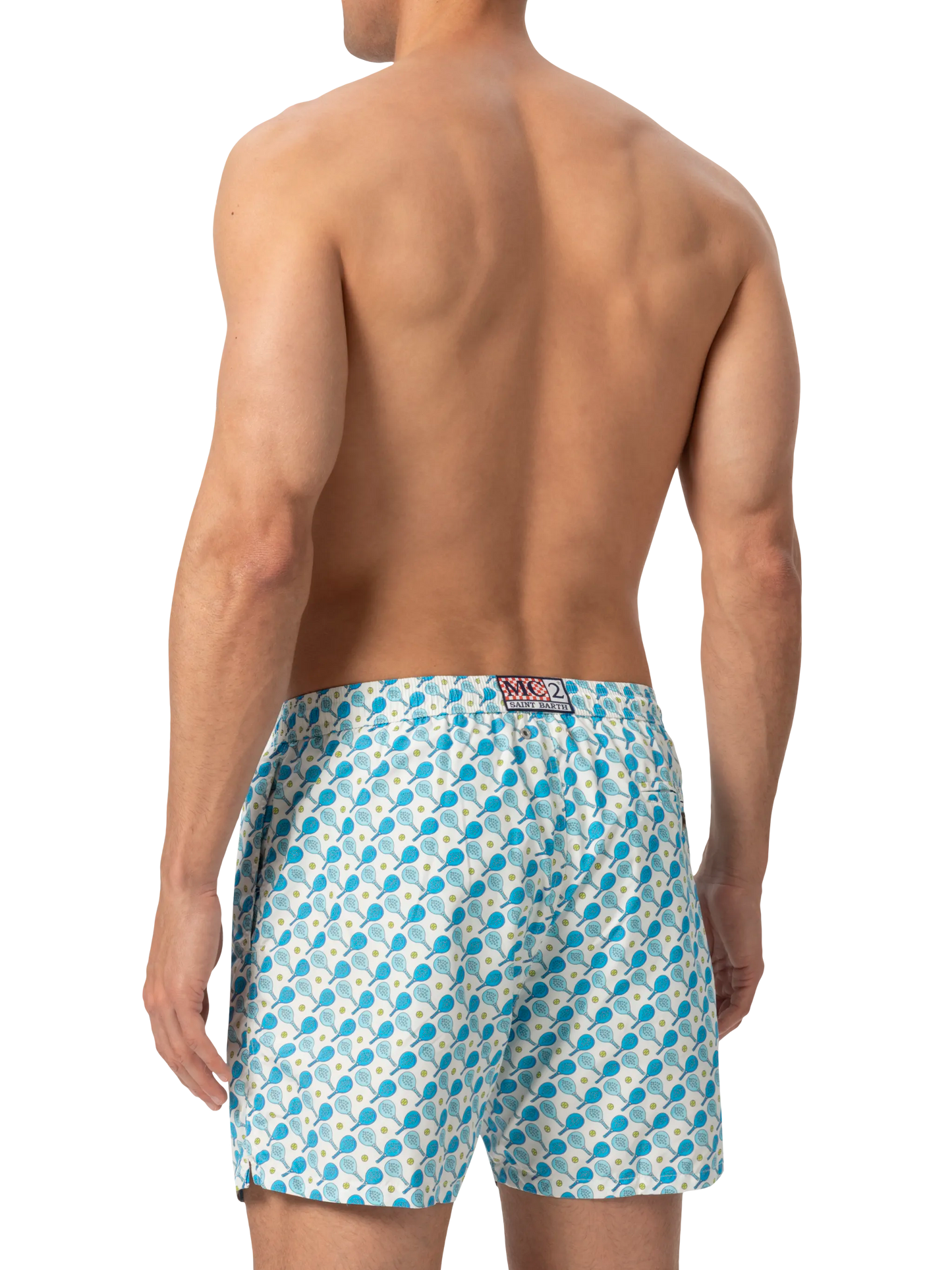 Lightweight fabric swim shorts Lighting with padel print - MC2 Saint Barth