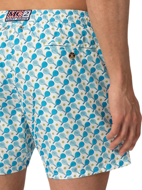 Lightweight fabric swim shorts Lighting with padel print - MC2 Saint Barth