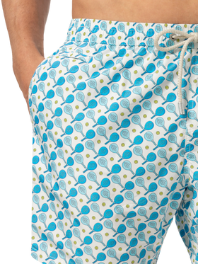 Lightweight fabric swim shorts Lighting with padel print - MC2 Saint Barth