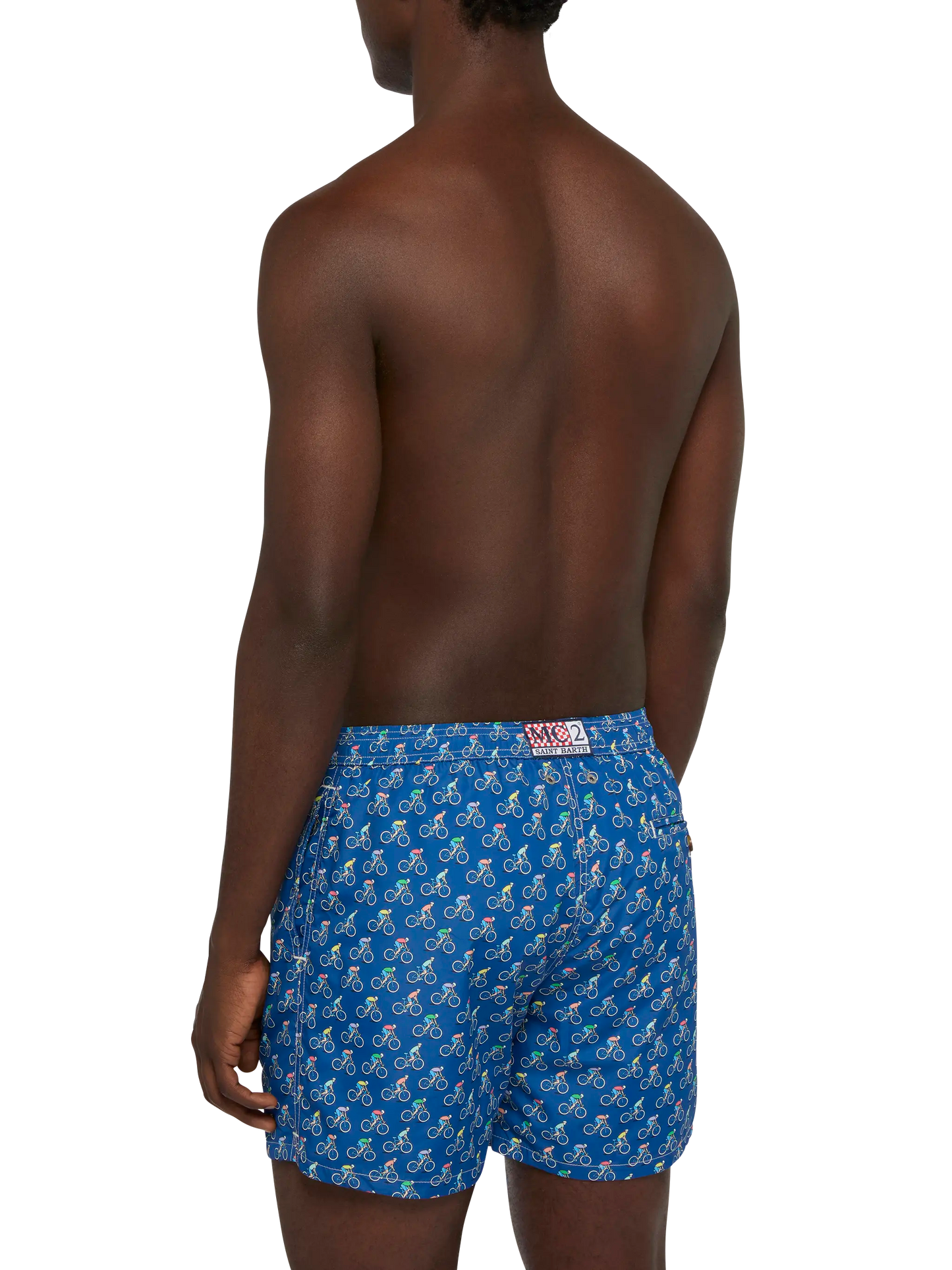 Lightweight fabric swim shorts Lighting with bikers print - MC2 Saint Barth
