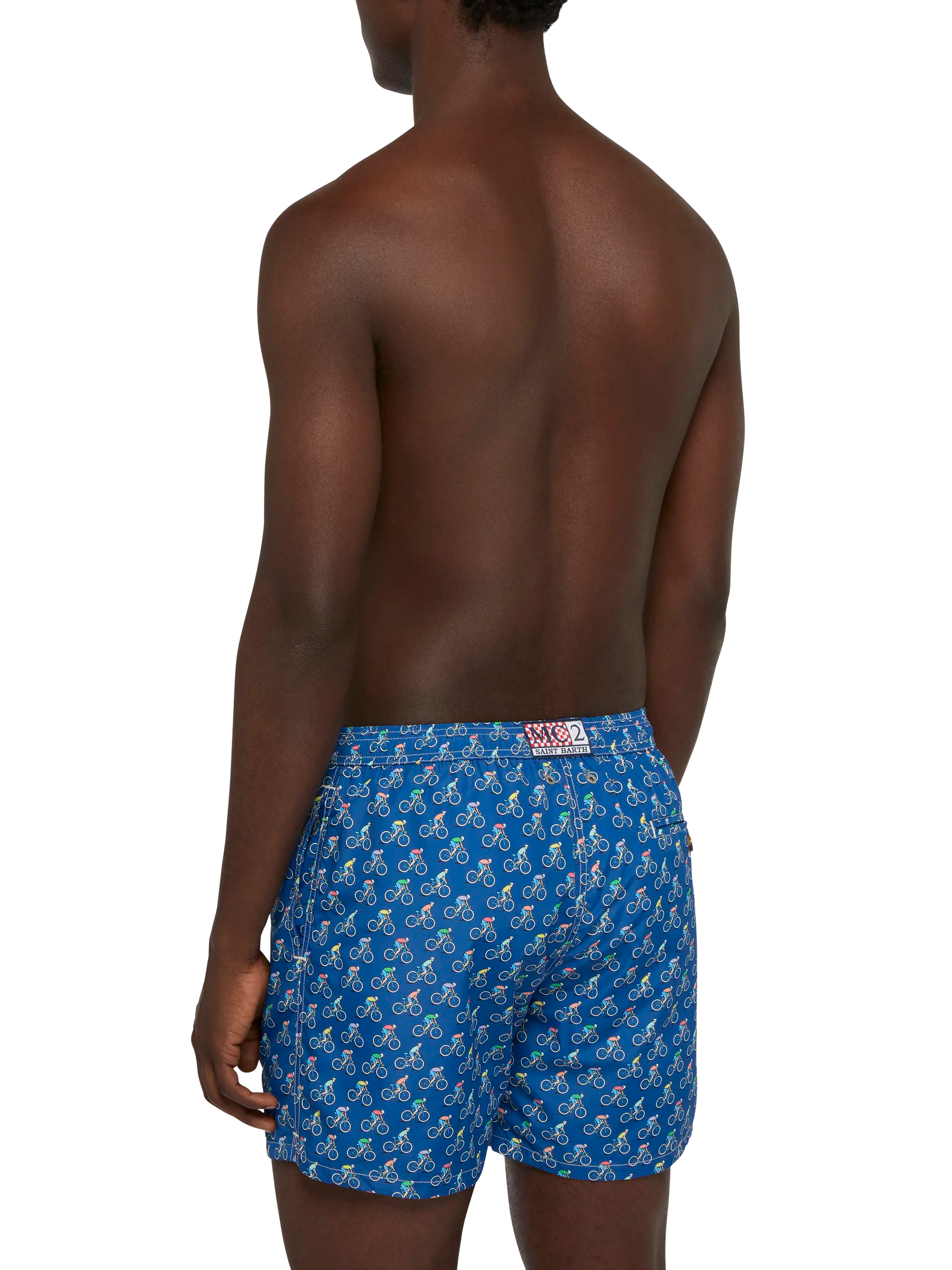 Lightweight fabric swim shorts Lighting with bikers print - MC2 Saint Barth