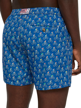 Lightweight fabric swim shorts Lighting with bikers print - MC2 Saint Barth