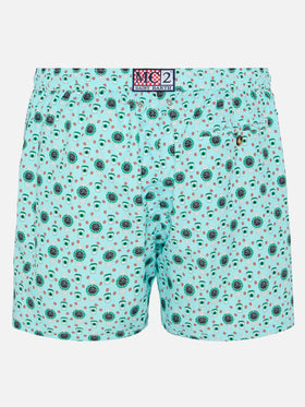 Badeshorts aus leichtem Stoff „Lighting“ mit Uhren-Print