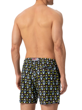 Lightweight fabric swim shorts Lighting with watch print - MC2 Saint Barth
