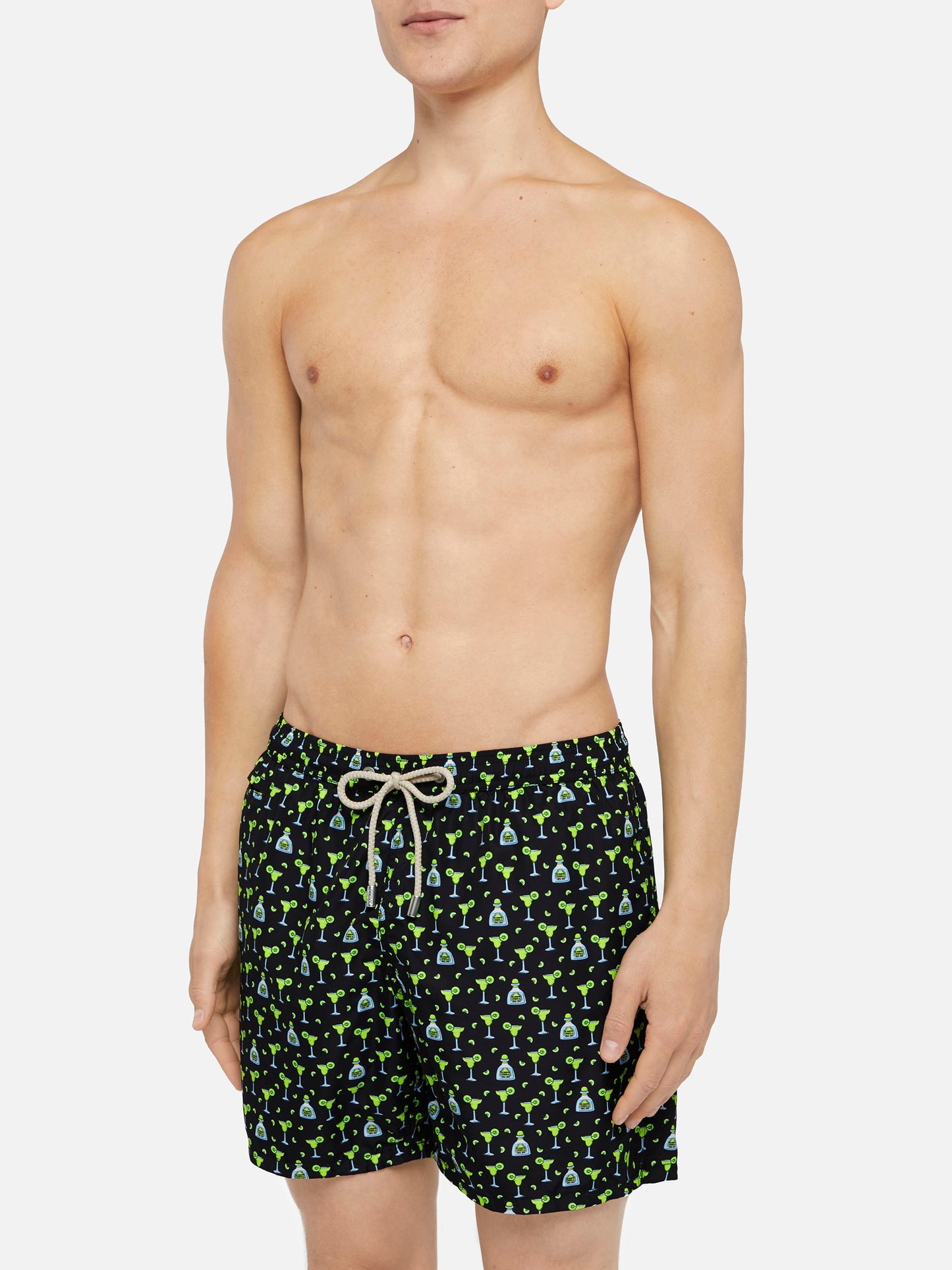 Lightweight fabric swim shorts Lighting with margarita print - MC2 Saint Barth