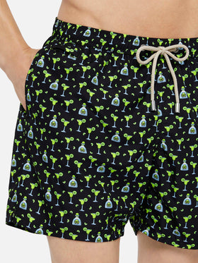 Lightweight fabric swim shorts Lighting with margarita print - MC2 Saint Barth