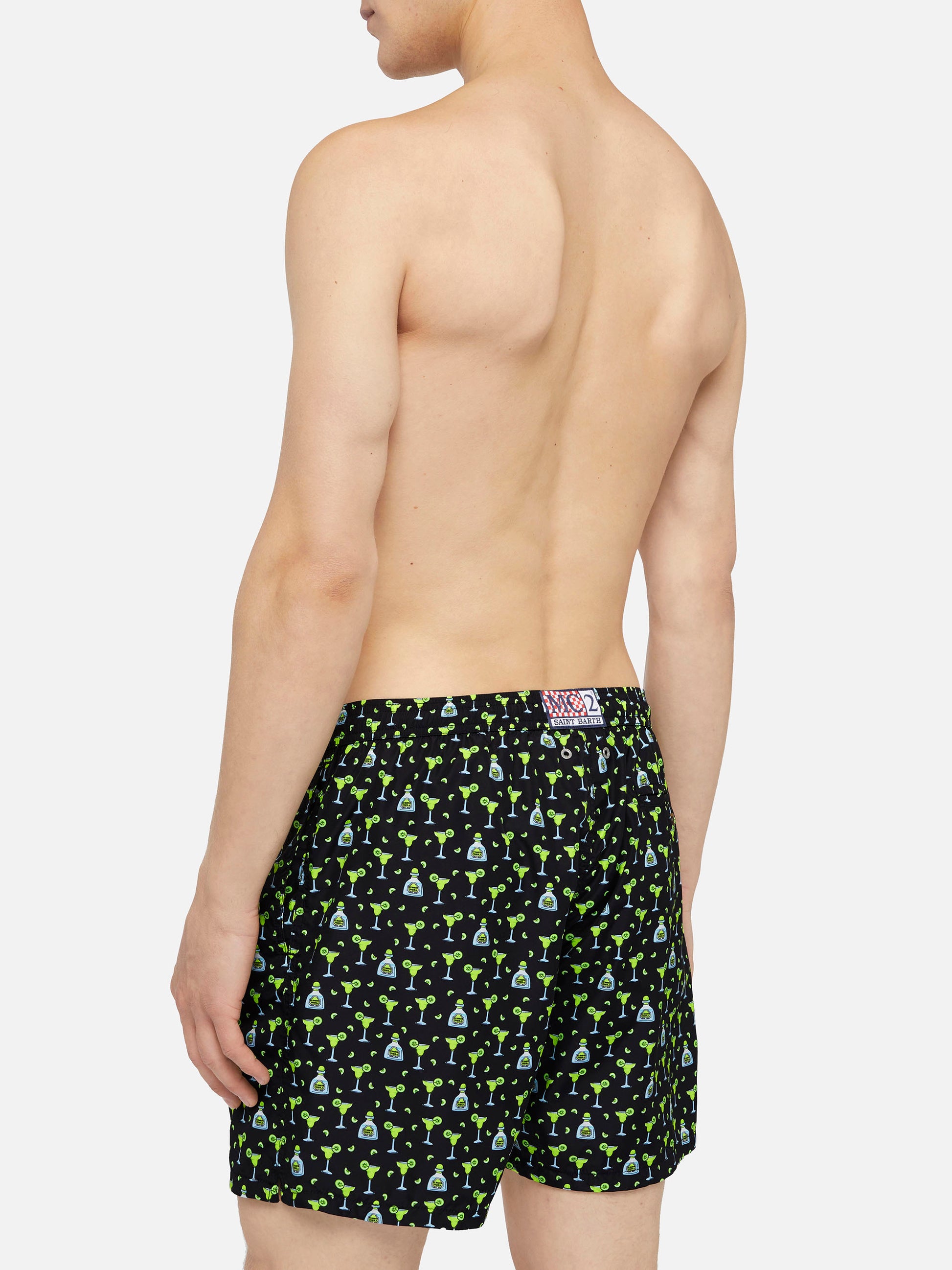 Lightweight fabric swim shorts Lighting with margarita print - MC2 Saint Barth