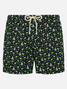 Badeshorts aus leichtem Stoff „Lighting“ mit Margarita-Print