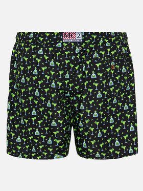 Badeshorts aus leichtem Stoff „Lighting“ mit Margarita-Print