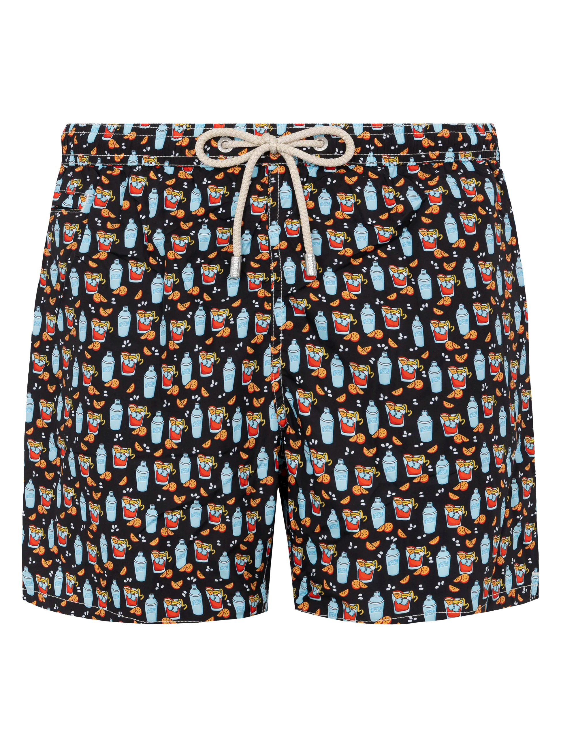 Lightweight fabric swim shorts Lighting with negroni print - MC2 Saint Barth