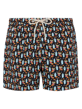 Lightweight fabric swim shorts Lighting with negroni print - MC2 Saint Barth