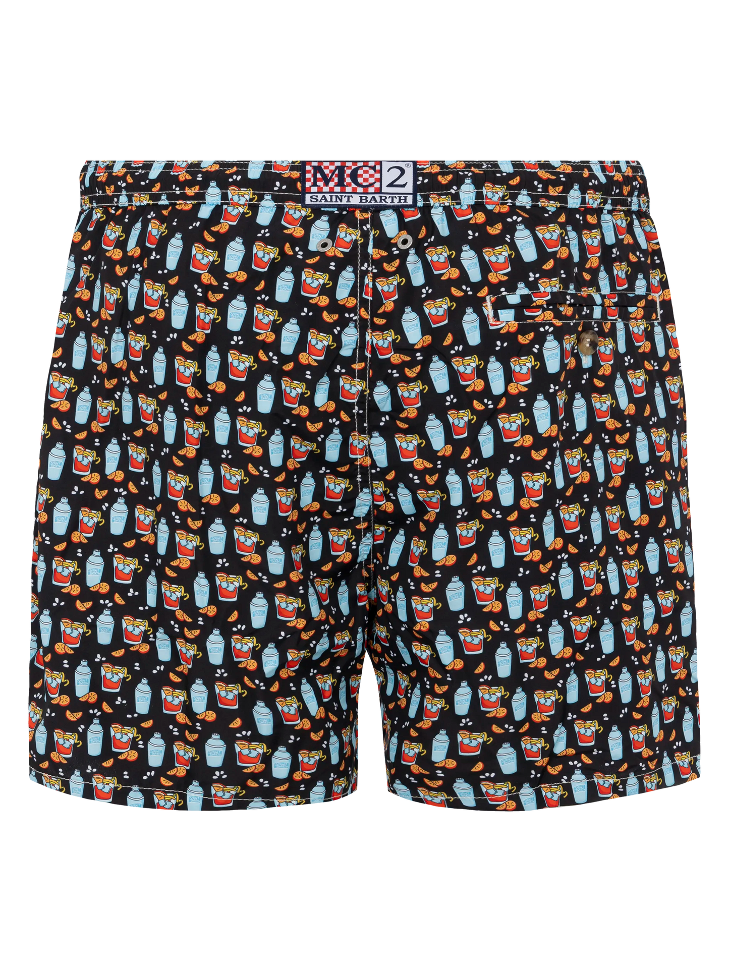 Lightweight fabric swim shorts Lighting with negroni print - MC2 Saint Barth